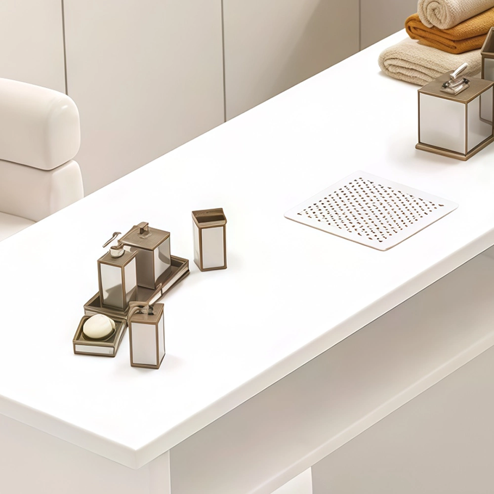 Nail Table with Dust Collector Marble Luxury - image 5