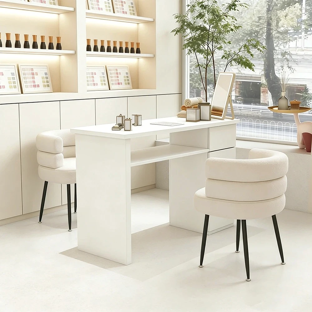Nail Table with Dust Collector Marble Luxury - image 2