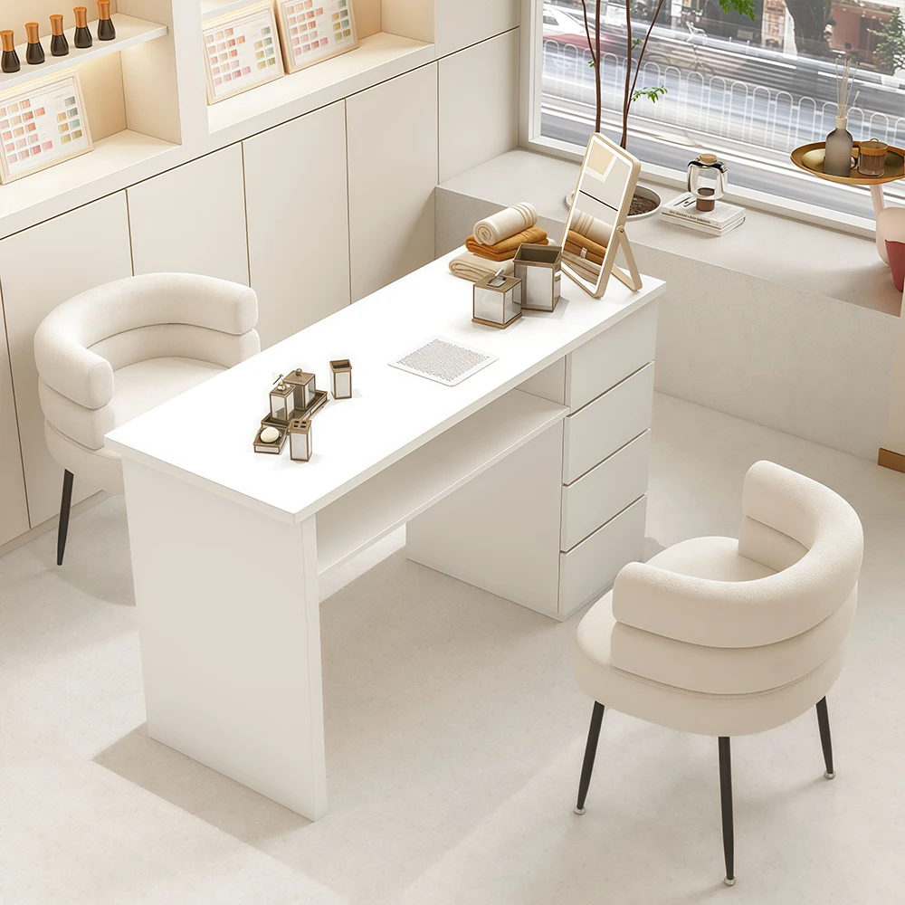 Nail Table with Dust Collector Marble Luxury - image 3