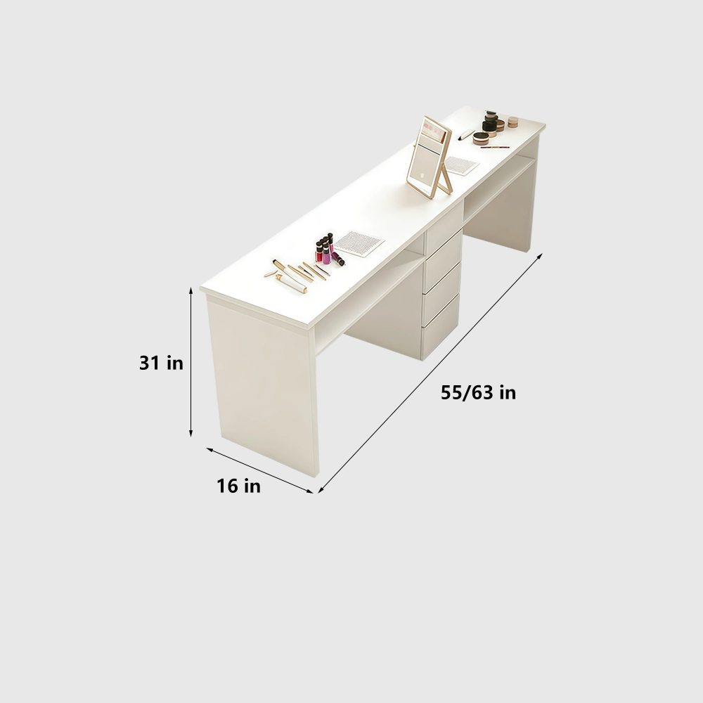 Nail Table with Dust Collector Marble Luxury - image 8