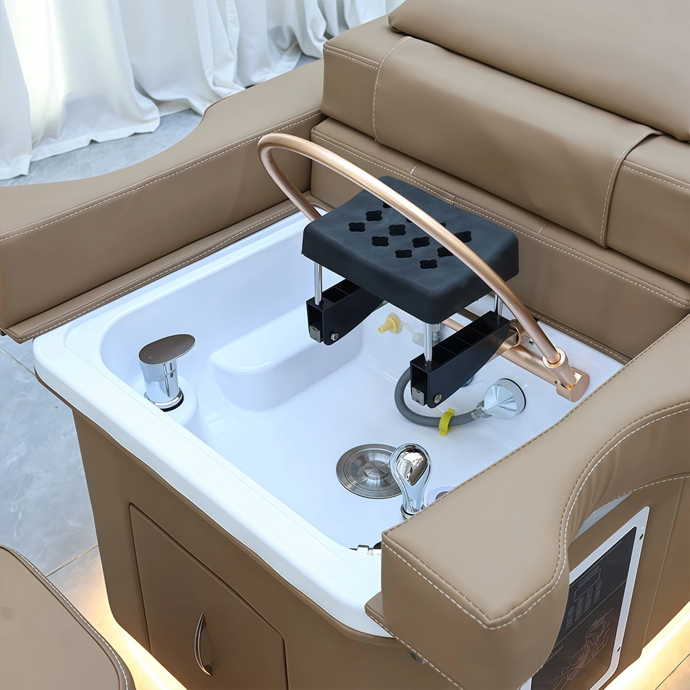 Professional Electric Shampoo Bed - Salon Recliner with Foot Massage - image 4
