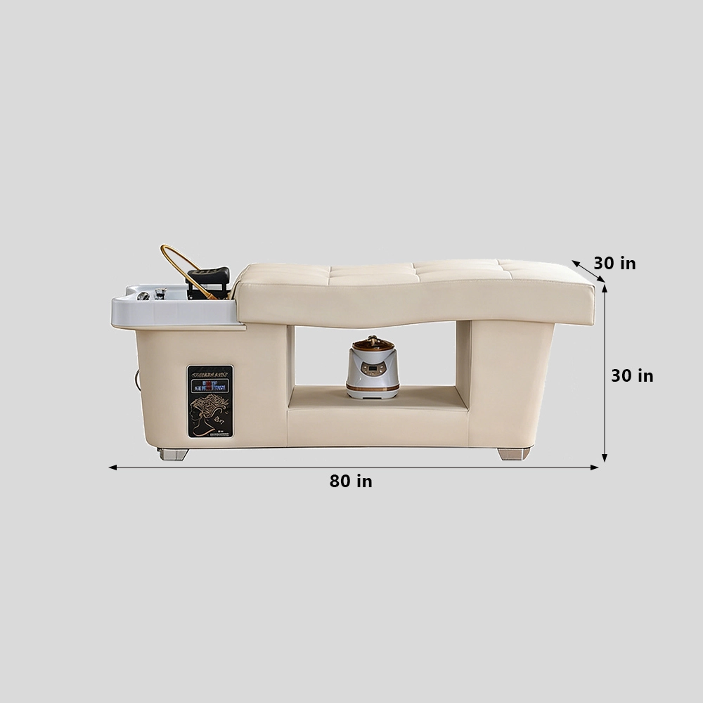 Professional Spa Shampoo Bed with Water Recycling and Steam Function - image 6