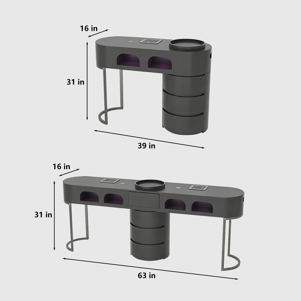 High-End Dark Nail Table Vacuum Light Set - image 8