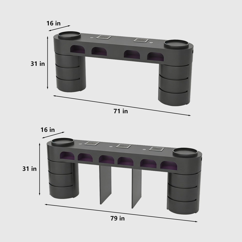 High-End Dark Nail Table Vacuum Light Set - image 9