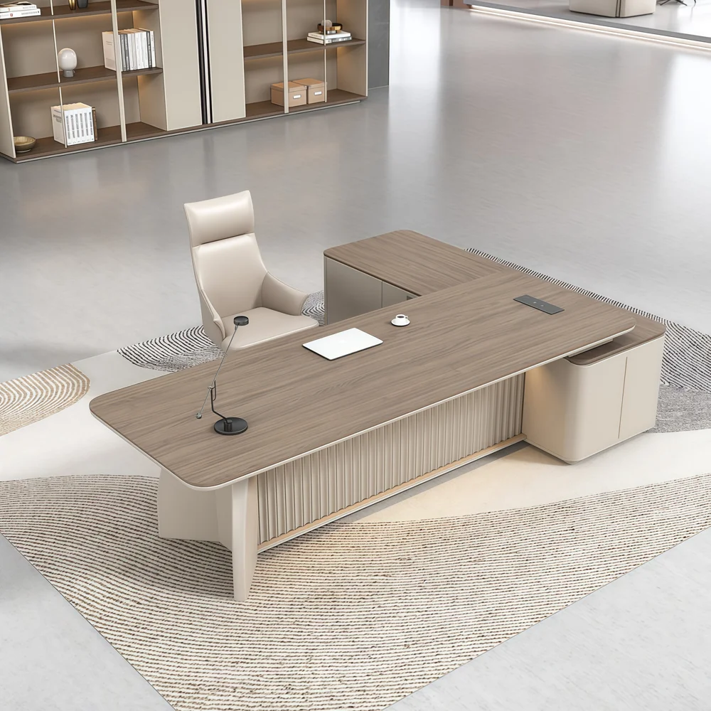 Modern Luxury Executive Desk  High Gloss Painted Office - image 2
