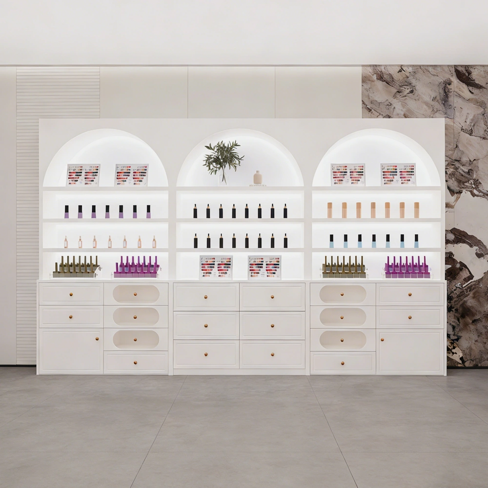 Tall Nail Salon Display Cabinet for Cosmetics - image 3