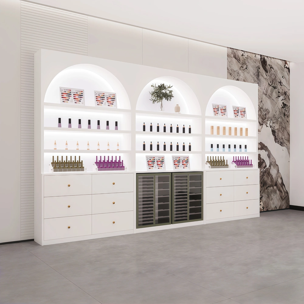 Tall Nail Salon Display Cabinet for Cosmetics - image 4