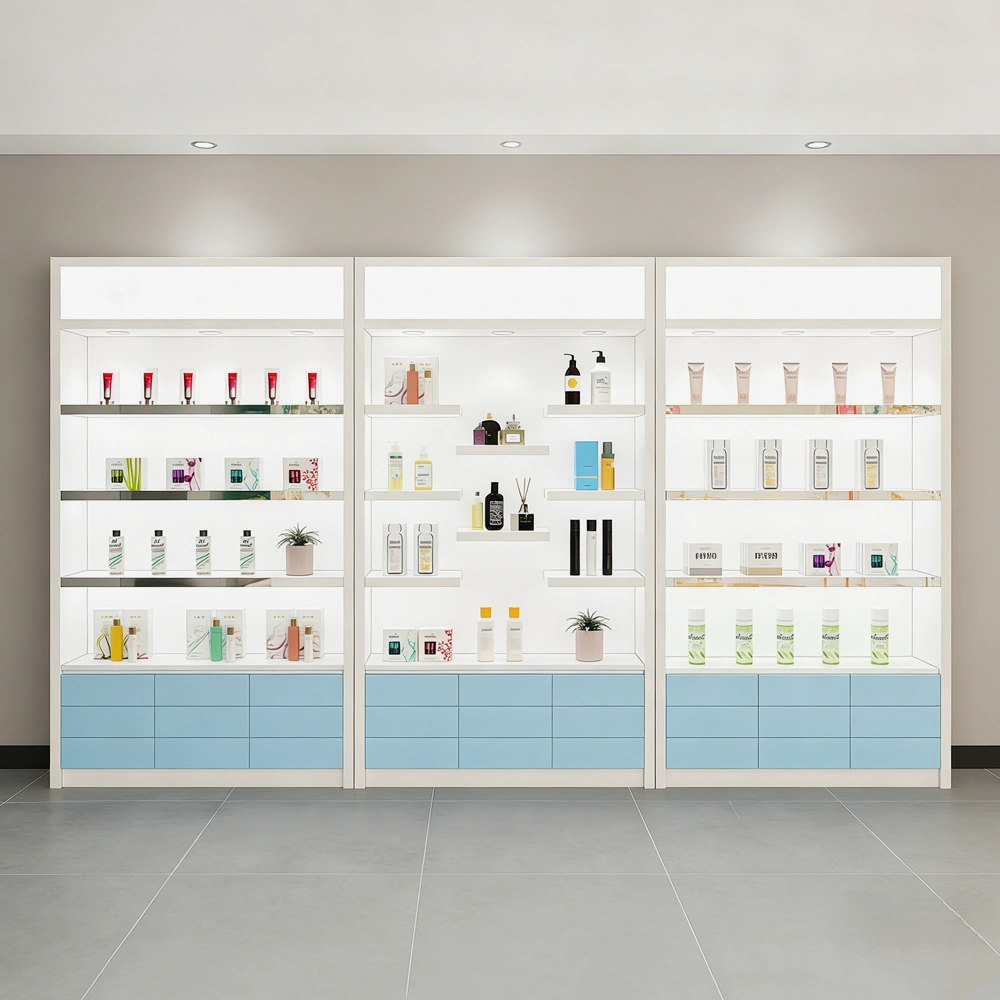 Minimalist Glossy Skincare Display Showcase - image 8