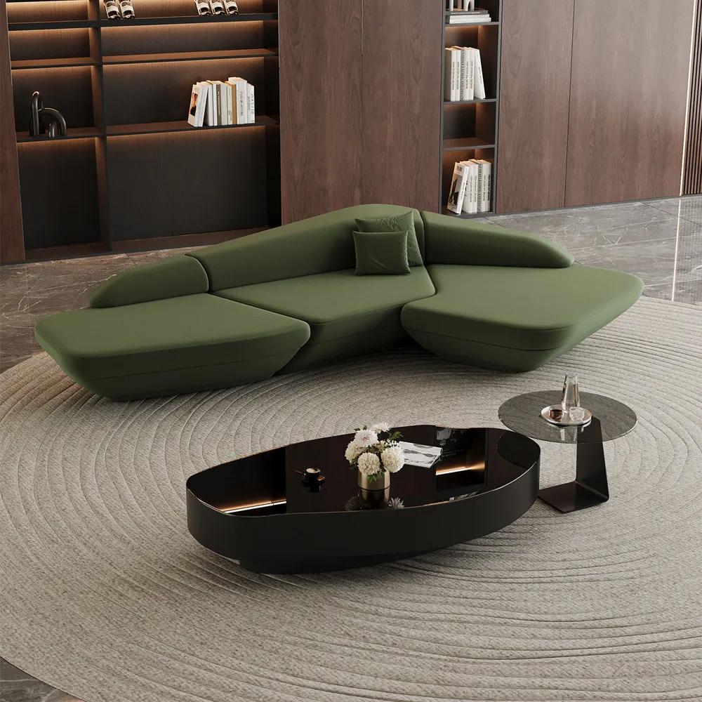 Exclusive Luxury Curved Velvet Sofa for Hotel Lobbies - image 3