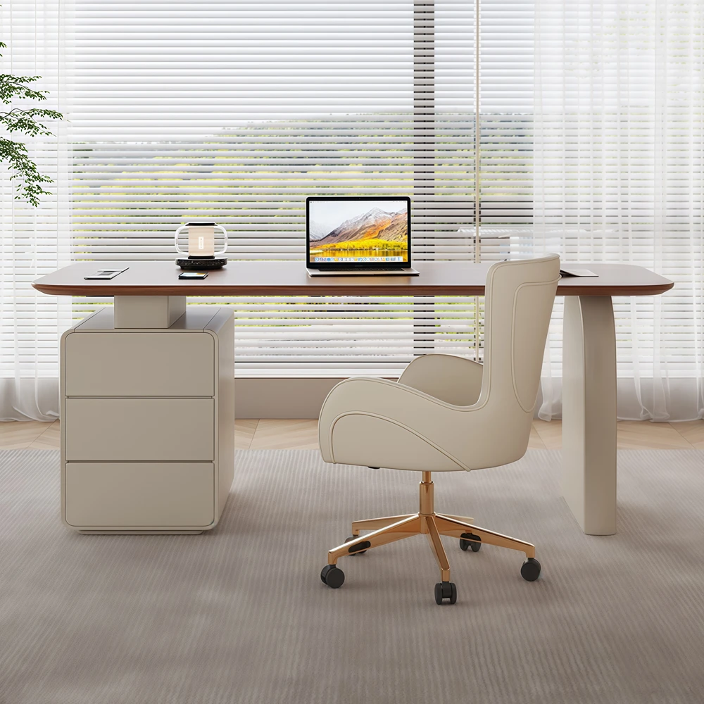 Retro  Corner Desk Modern Light Luxury  Desk - image 3
