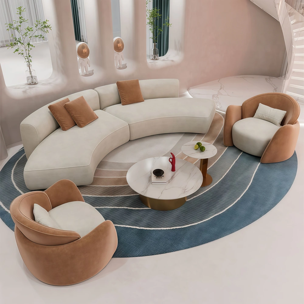 Curved Reception Sofa for Beauty Salon - image 3