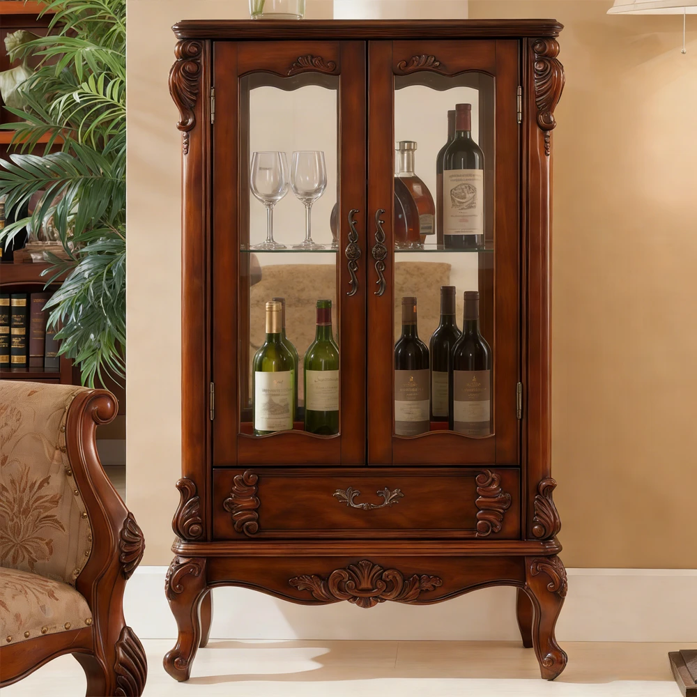 European Double-Door Glass Cabinet for Living Room - image 3