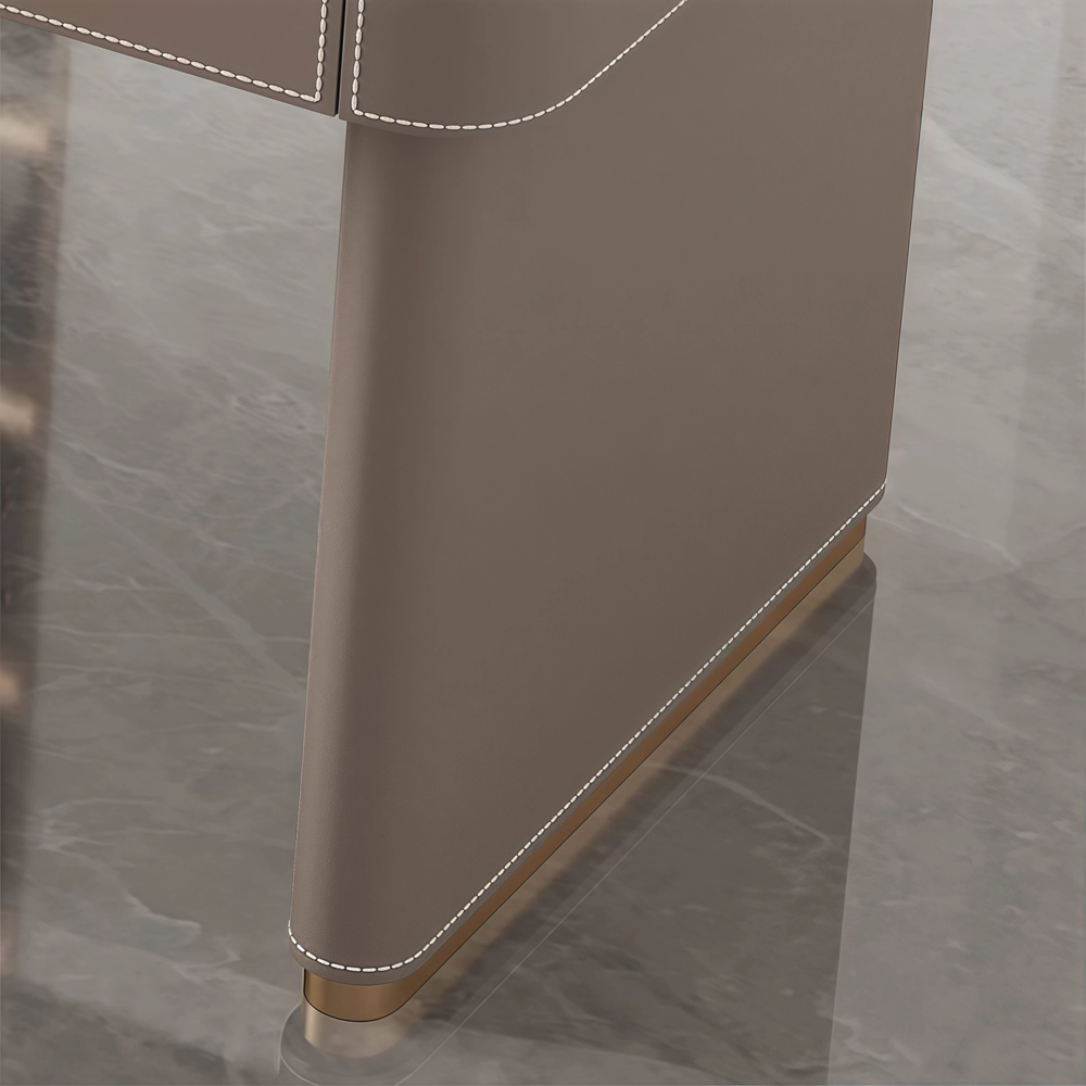 Slate Top Corner Computer Desk Modern Luxury - image 6