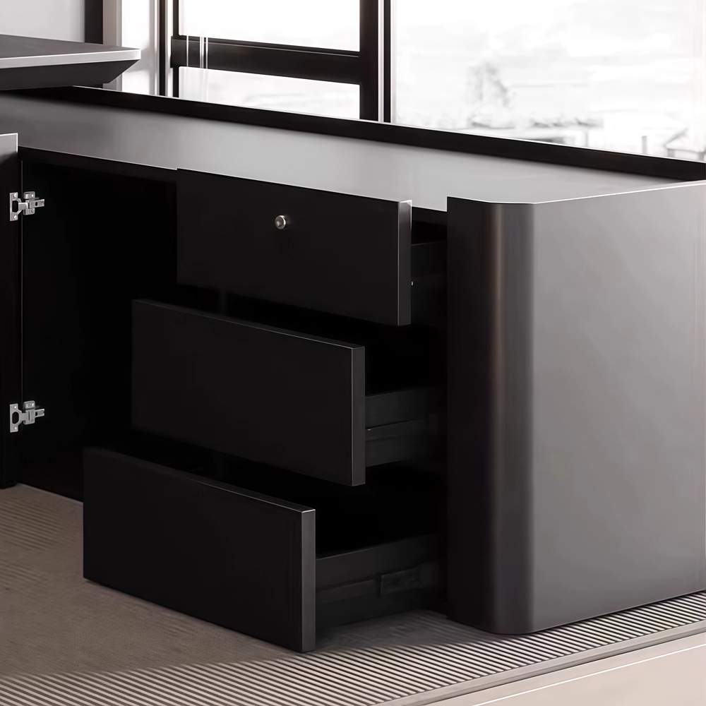 Sleek Black Lacquer Executive Desk for Senior Leaders - image 4
