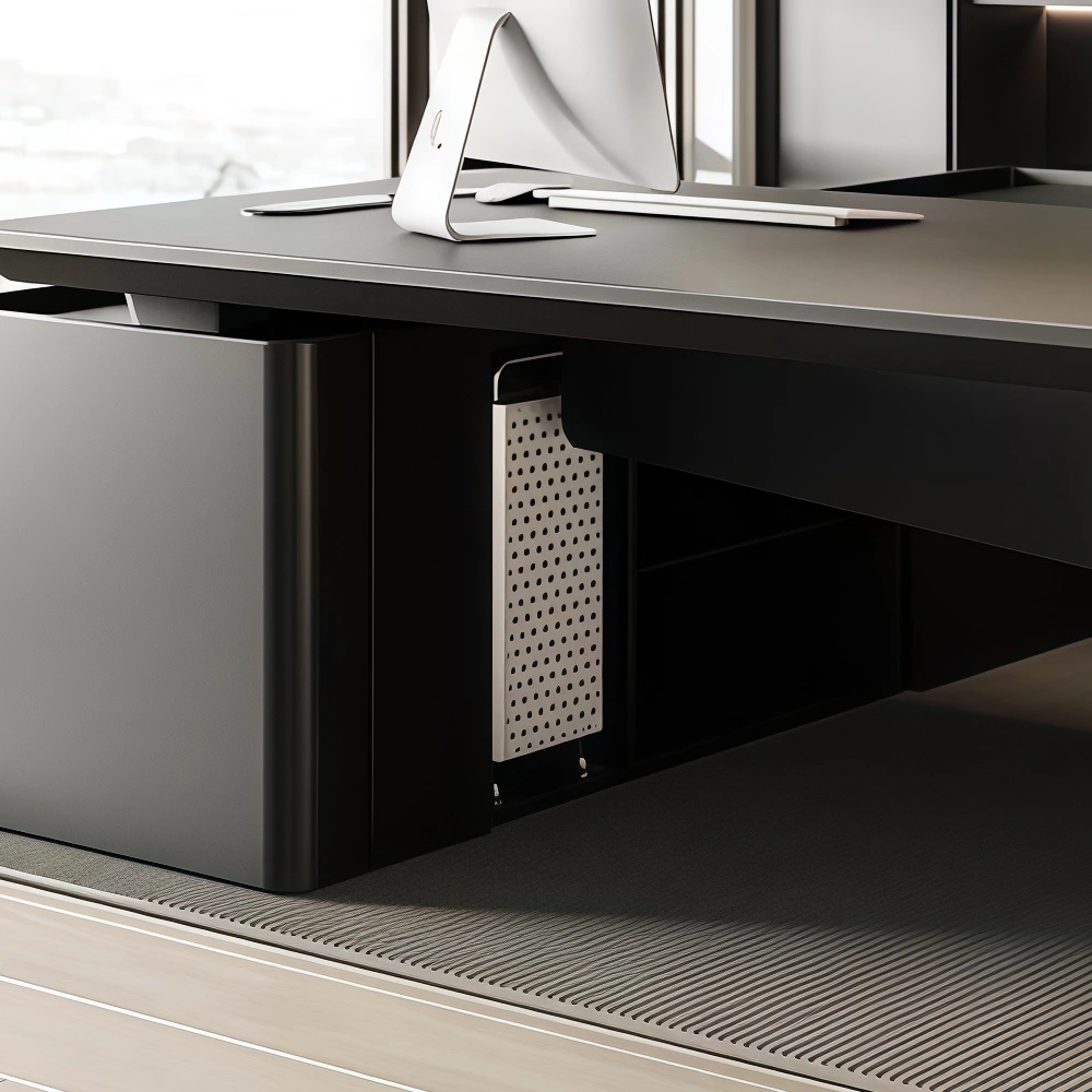 Sleek Black Lacquer Executive Desk for Senior Leaders - image 5