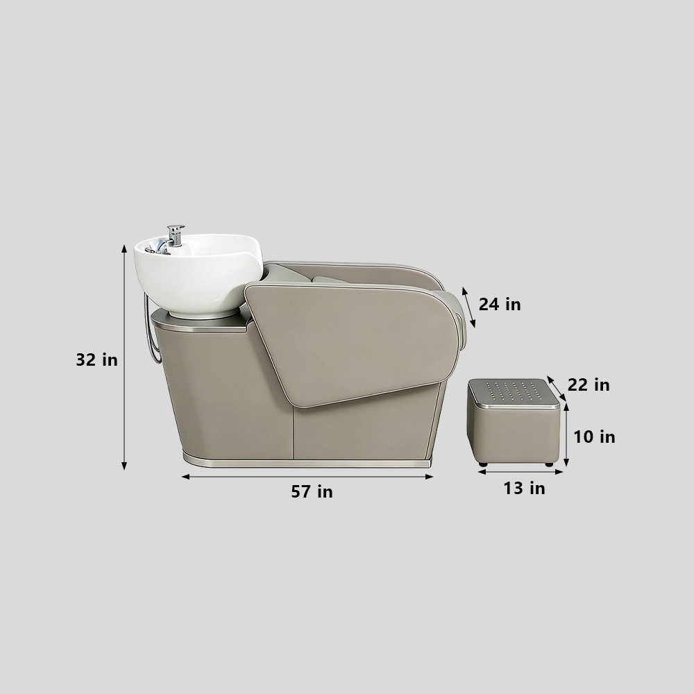 Small Shampoo Bed for Salon with Water Heater - image 6