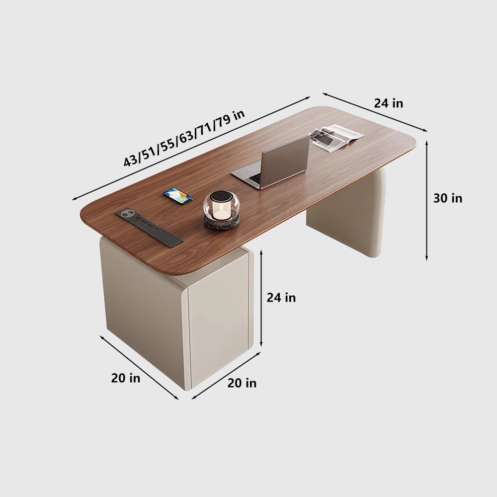 Retro  Corner Desk Modern Light Luxury  Desk - image 7