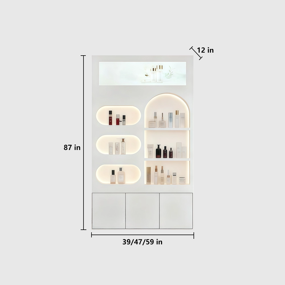 Beauty Salon Lacquer Cosmetic Display Cabinet - image 8