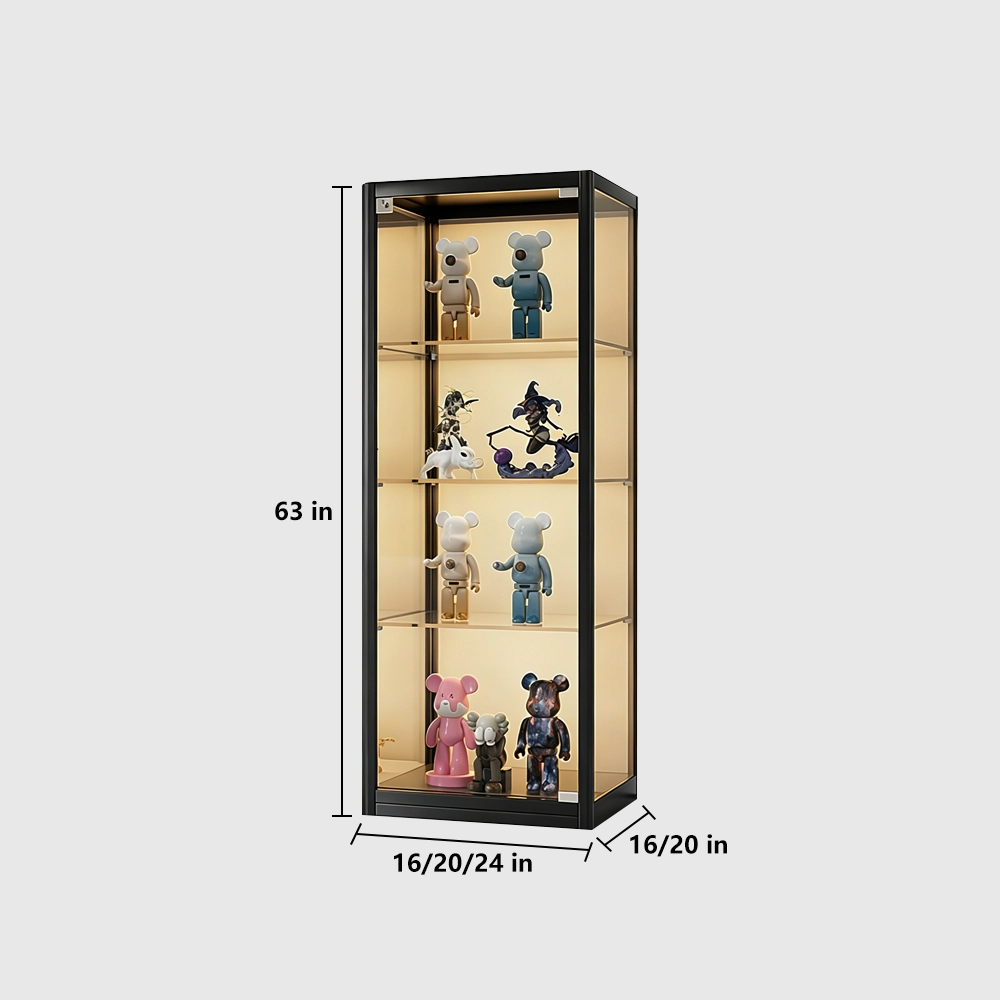 Dustproof Glass Showcase with Lock for Home - image 7