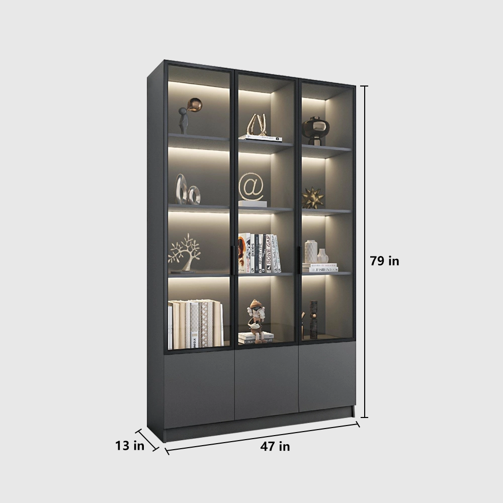 Bookcase with Glass Doors for Display Storage - image 18