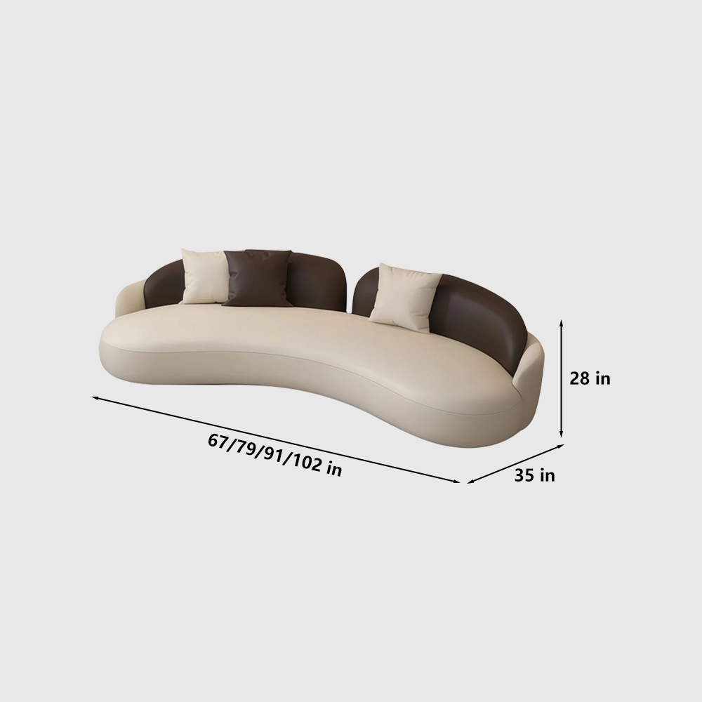 Modern Minimalist Curved Sofa for Hospitality - image 8