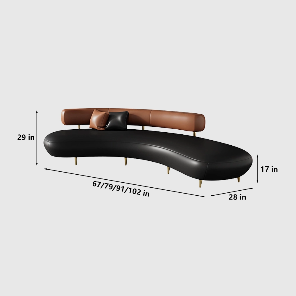 Light Luxury Curved Sofa – Modern Seating - image 8