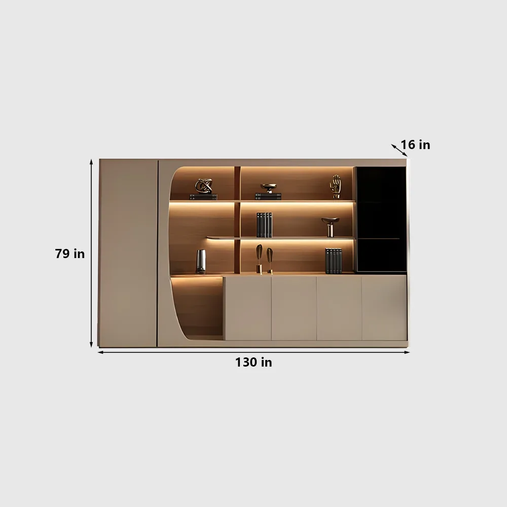 Executive Desk with Premium Timber and Curvilinear Shape - image 12