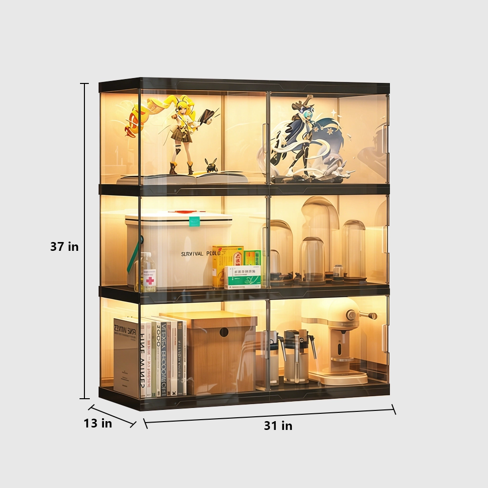 Luxury Modular Storage Cabinet with Grid Shelves - image 10