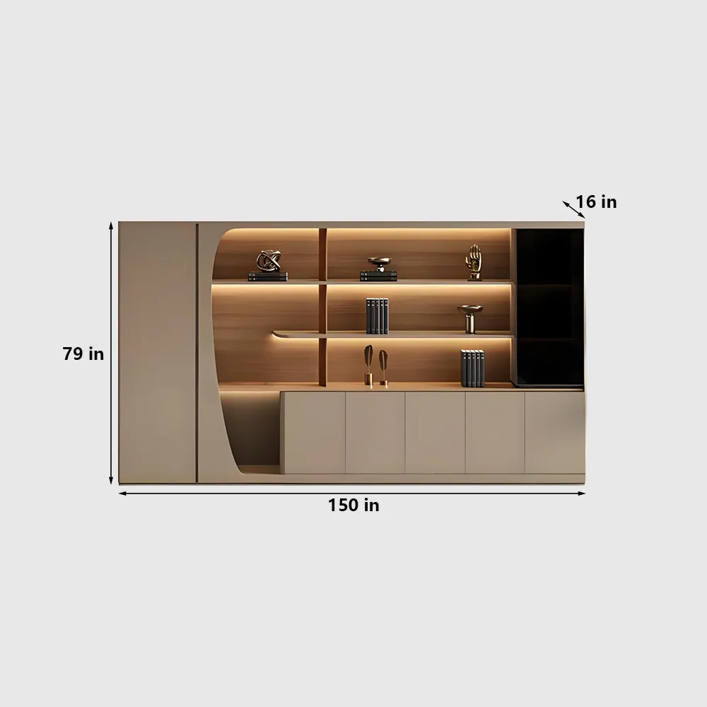 Executive Desk with Premium Timber and Curvilinear Shape - image 13