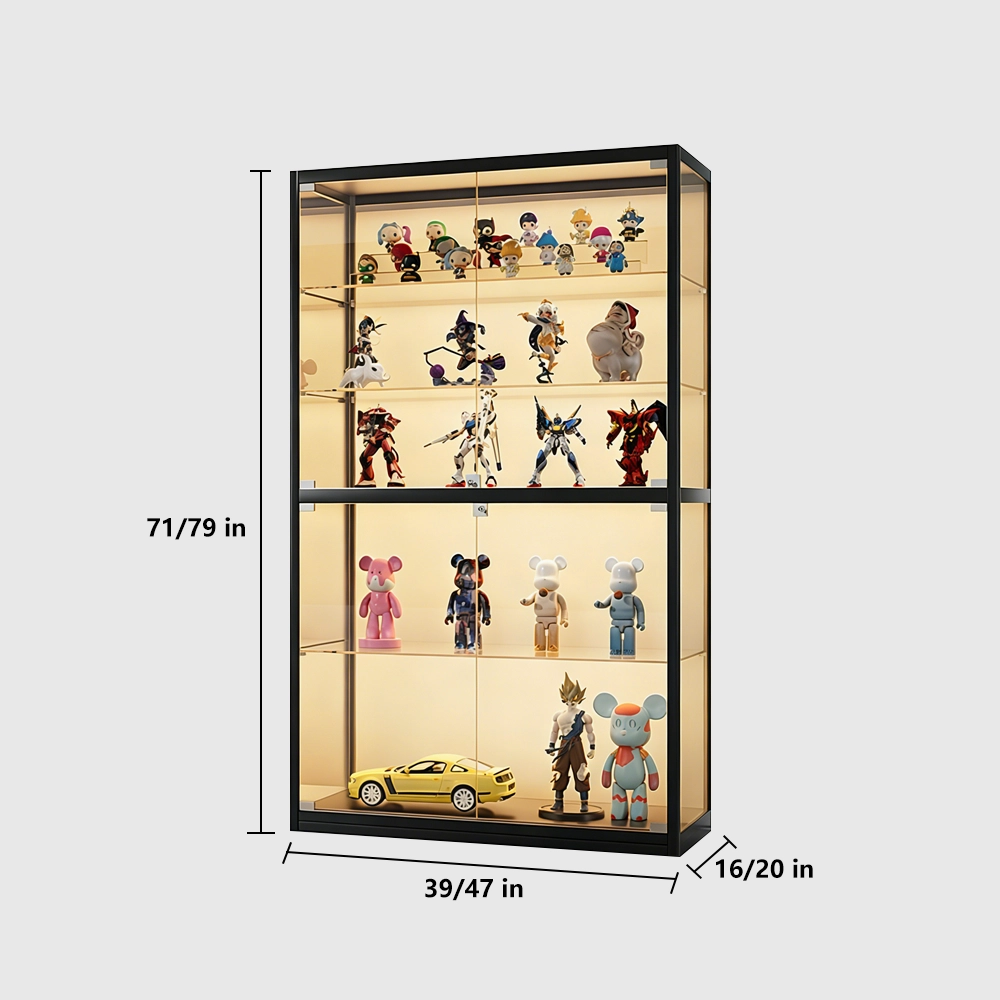 Dustproof Glass Showcase with Lock for Home - image 11