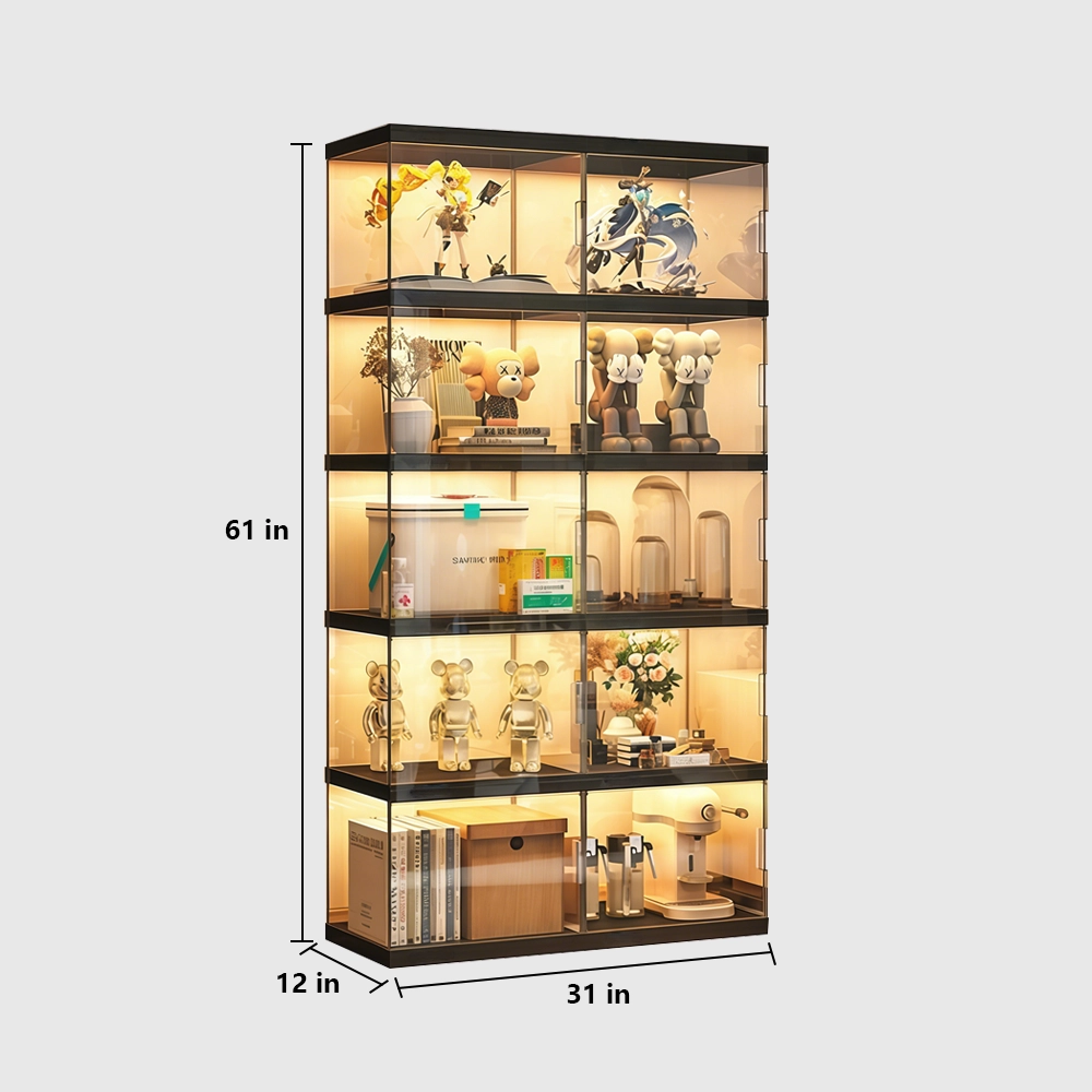 Luxury Modular Storage Cabinet with Grid Shelves - image 12