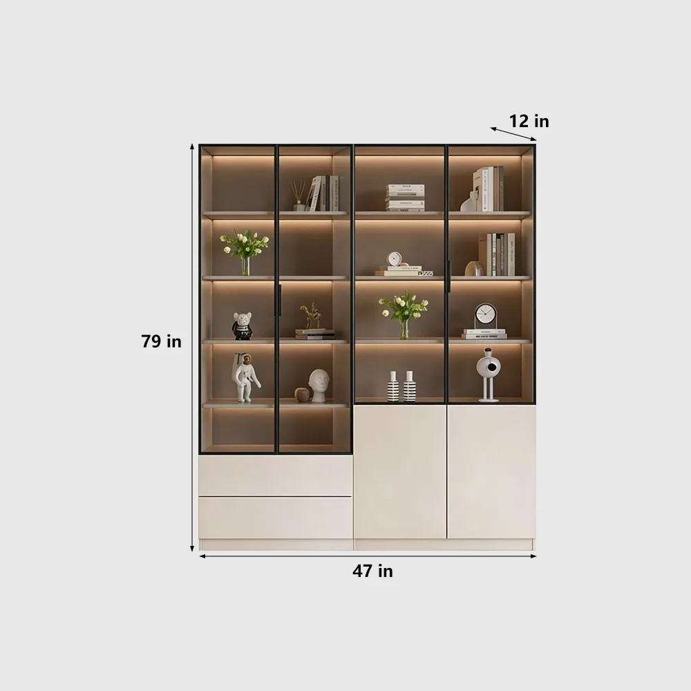 Modern Light Luxury Glass Display Cabinet - image 12