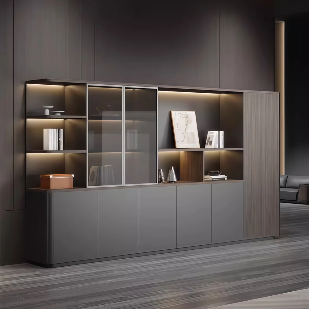 Stylish Office Storage Cabinet Bookcase Divider - image 2