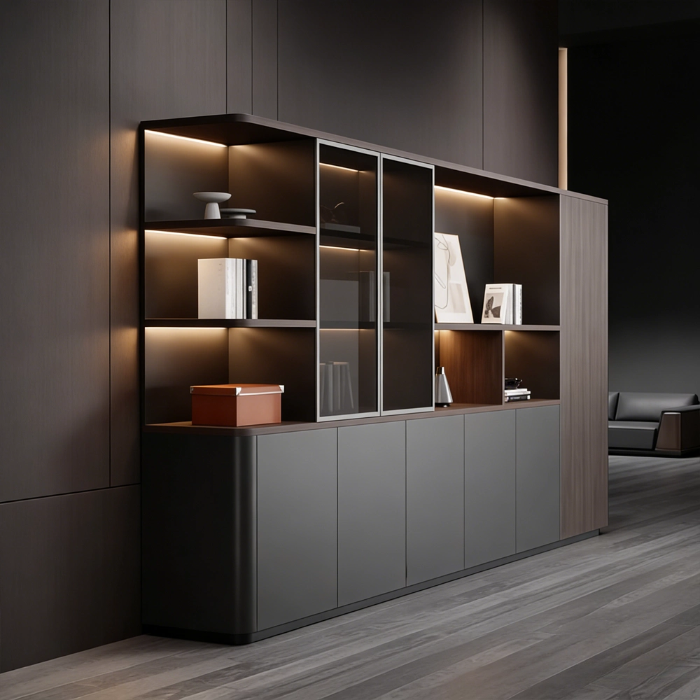 Stylish Office Storage Cabinet Bookcase Divider - image 3