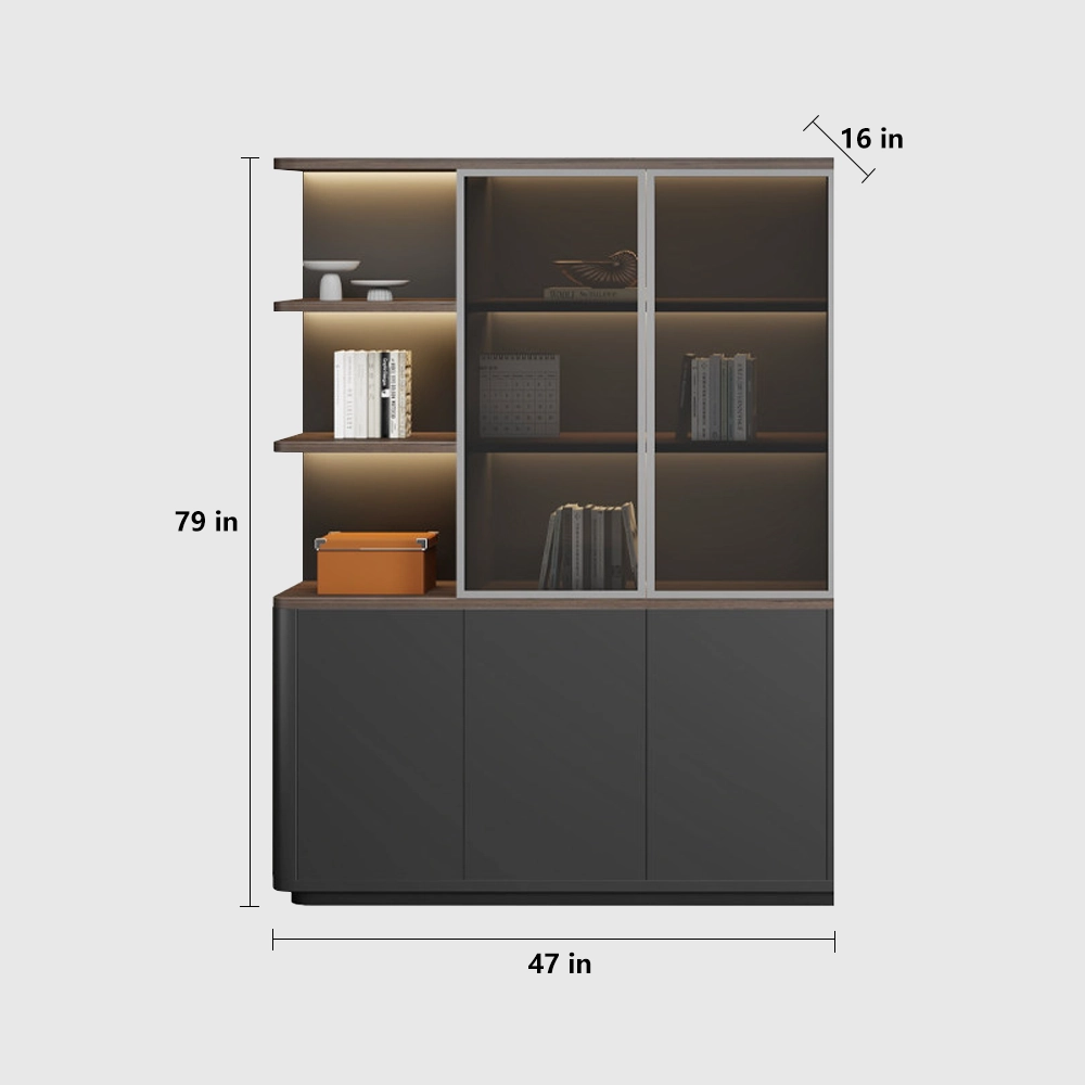 Stylish Office Storage Cabinet Bookcase Divider - image 7