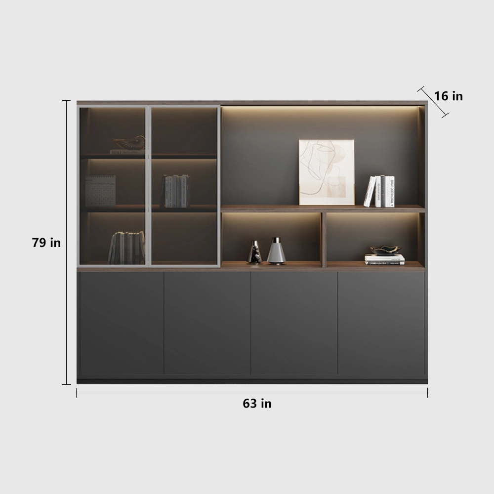 Stylish Office Storage Cabinet Bookcase Divider - image 8