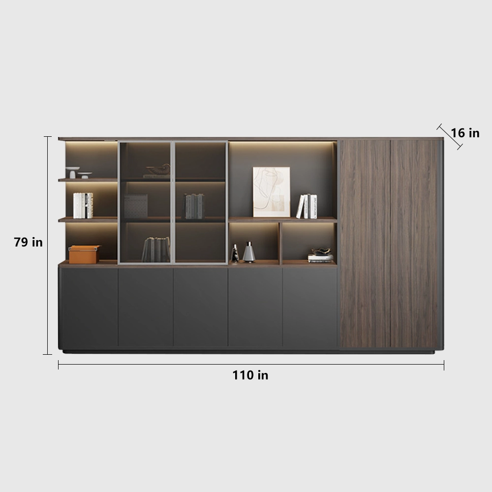 Stylish Office Storage Cabinet Bookcase Divider - image 11