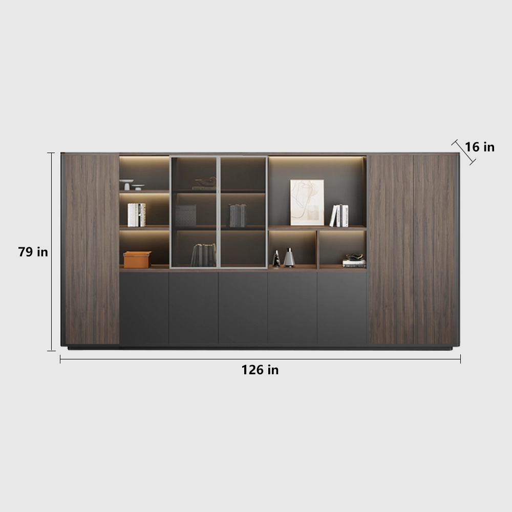 Stylish Office Storage Cabinet Bookcase Divider - image 12