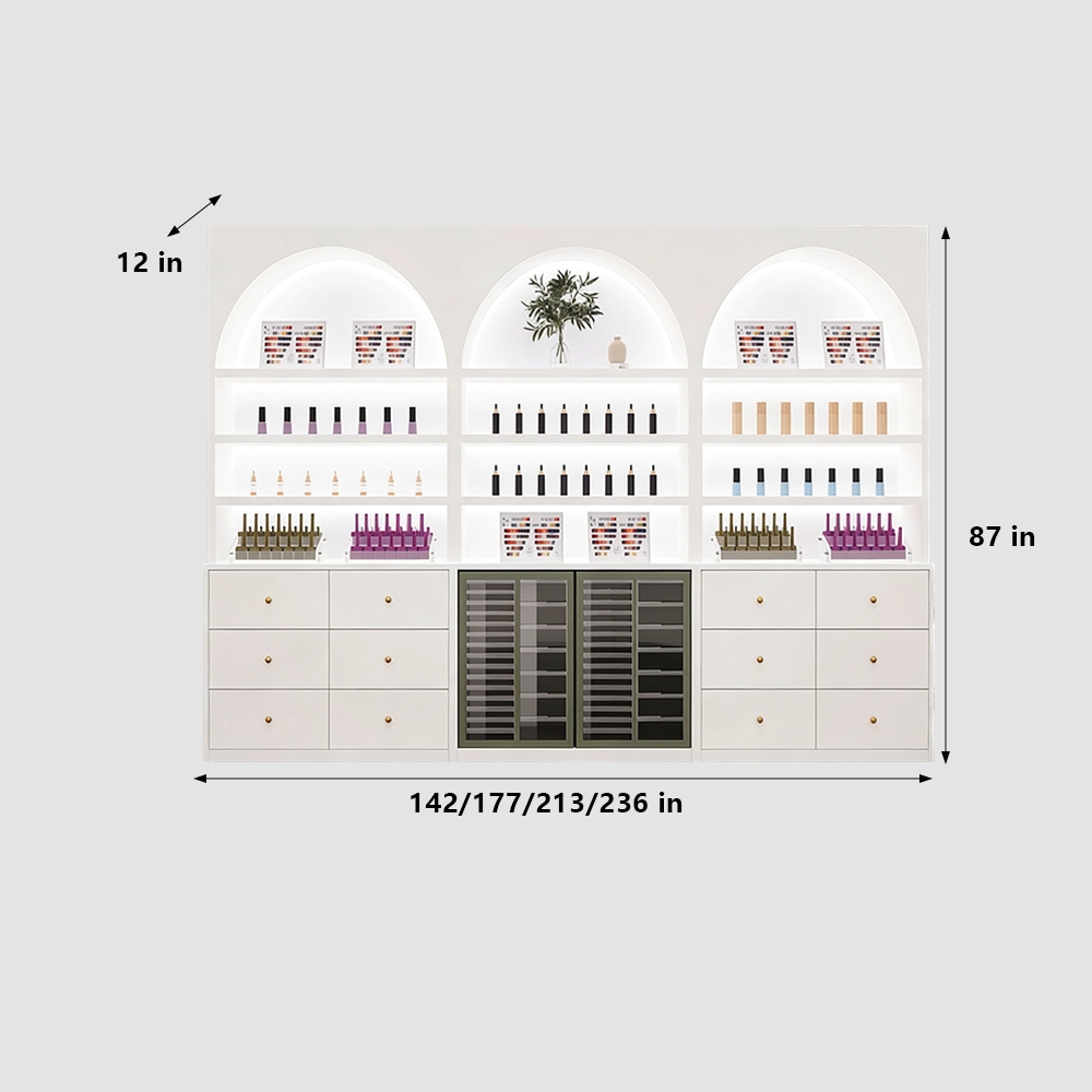 Tall Nail Salon Display Cabinet for Cosmetics - image 12