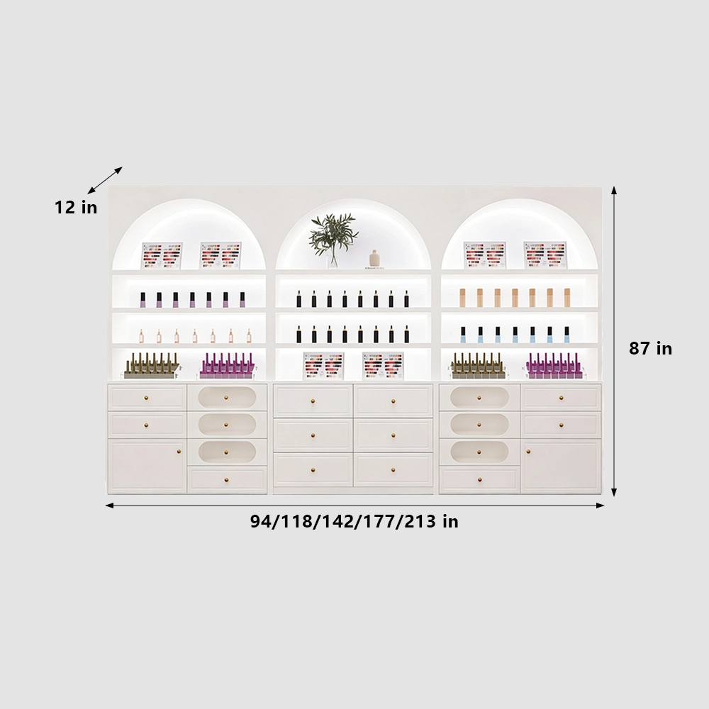 Tall Nail Salon Display Cabinet for Cosmetics - image 10
