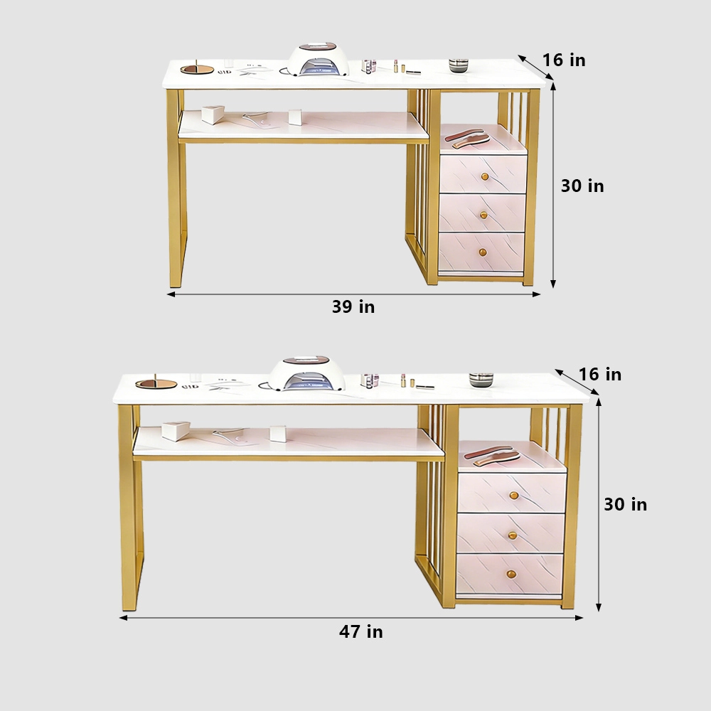 Trending Marble Nail Table Gold Stand - image 6