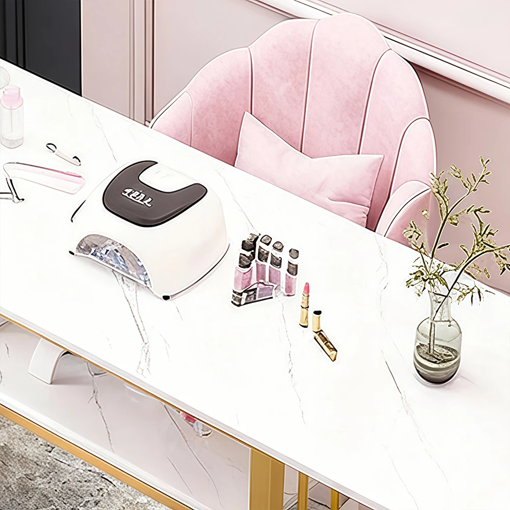 Trending Marble Nail Table Gold Stand - image 3