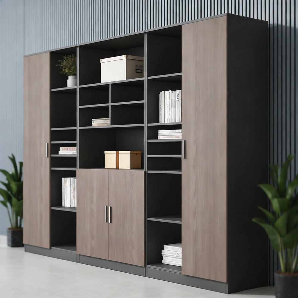 Wood Office Cabinet File Storage Wall Unit - image 3