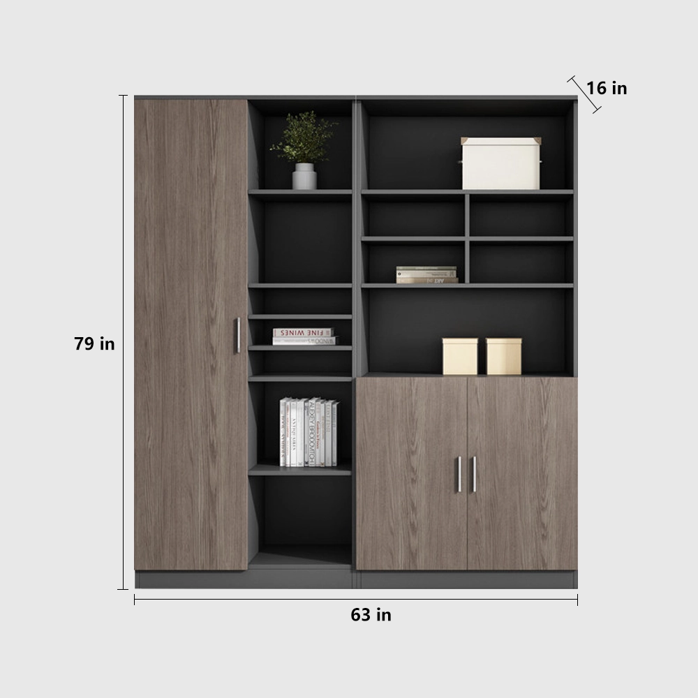 Wood Office Cabinet File Storage Wall Unit - image 10