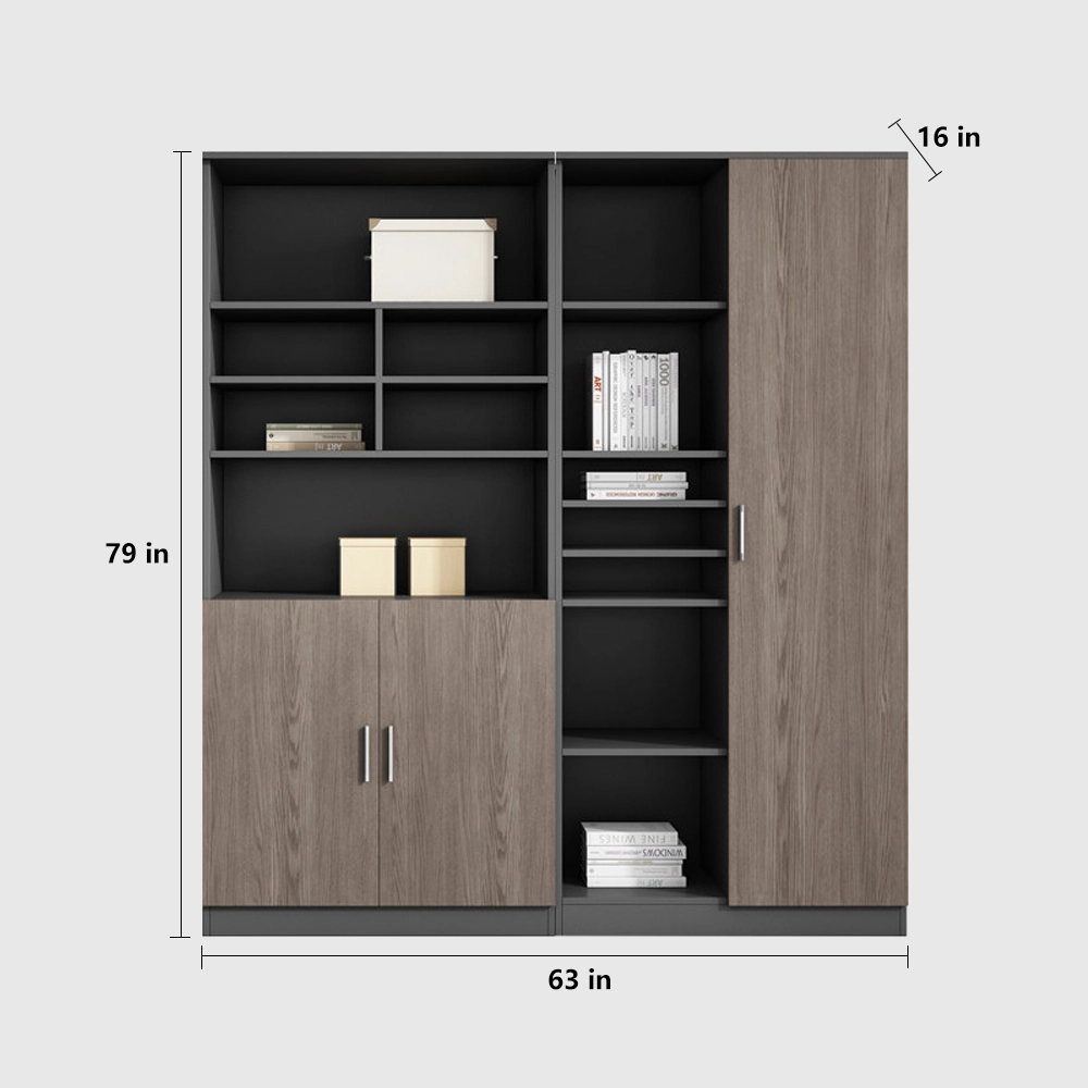 Wood Office Cabinet File Storage Wall Unit - image 11