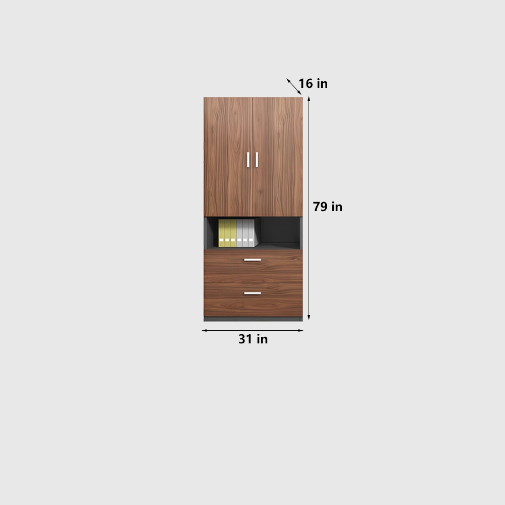 Wooden File Cabinet Office Bookcase with Drawers - image 6