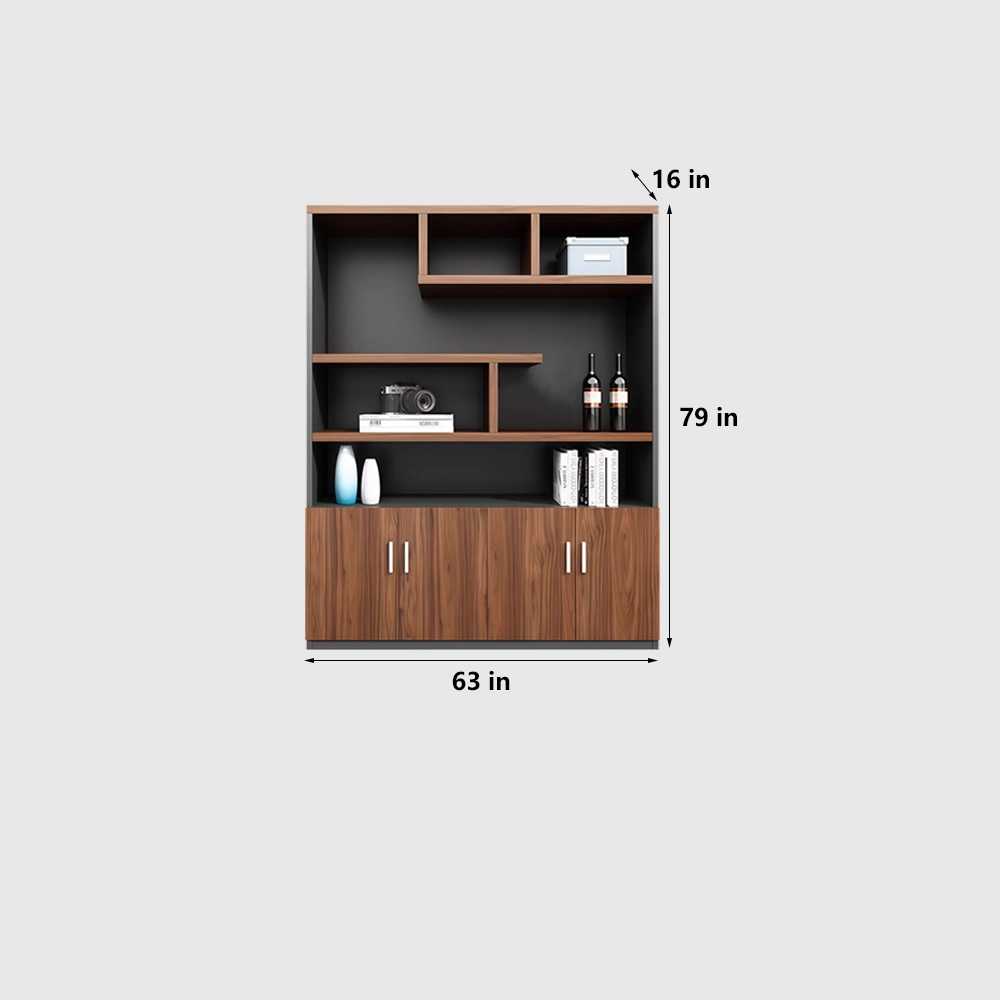 Wooden File Cabinet Office Bookcase with Drawers - image 8