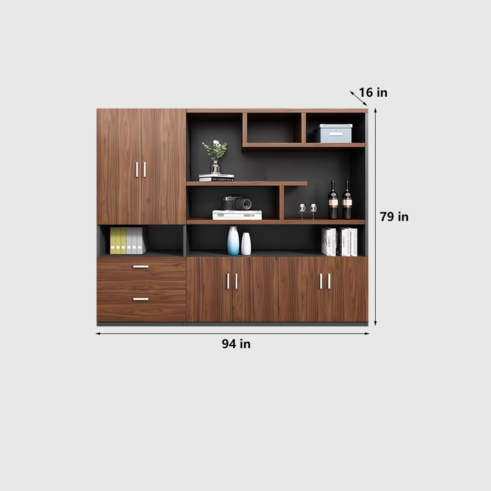 Wooden File Cabinet Office Bookcase with Drawers - image 10