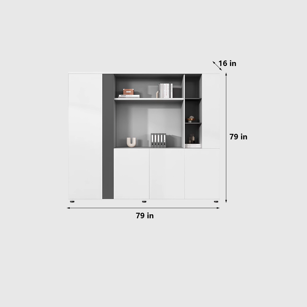 Wooden Office Cabinet Wall Storage Display - image 6