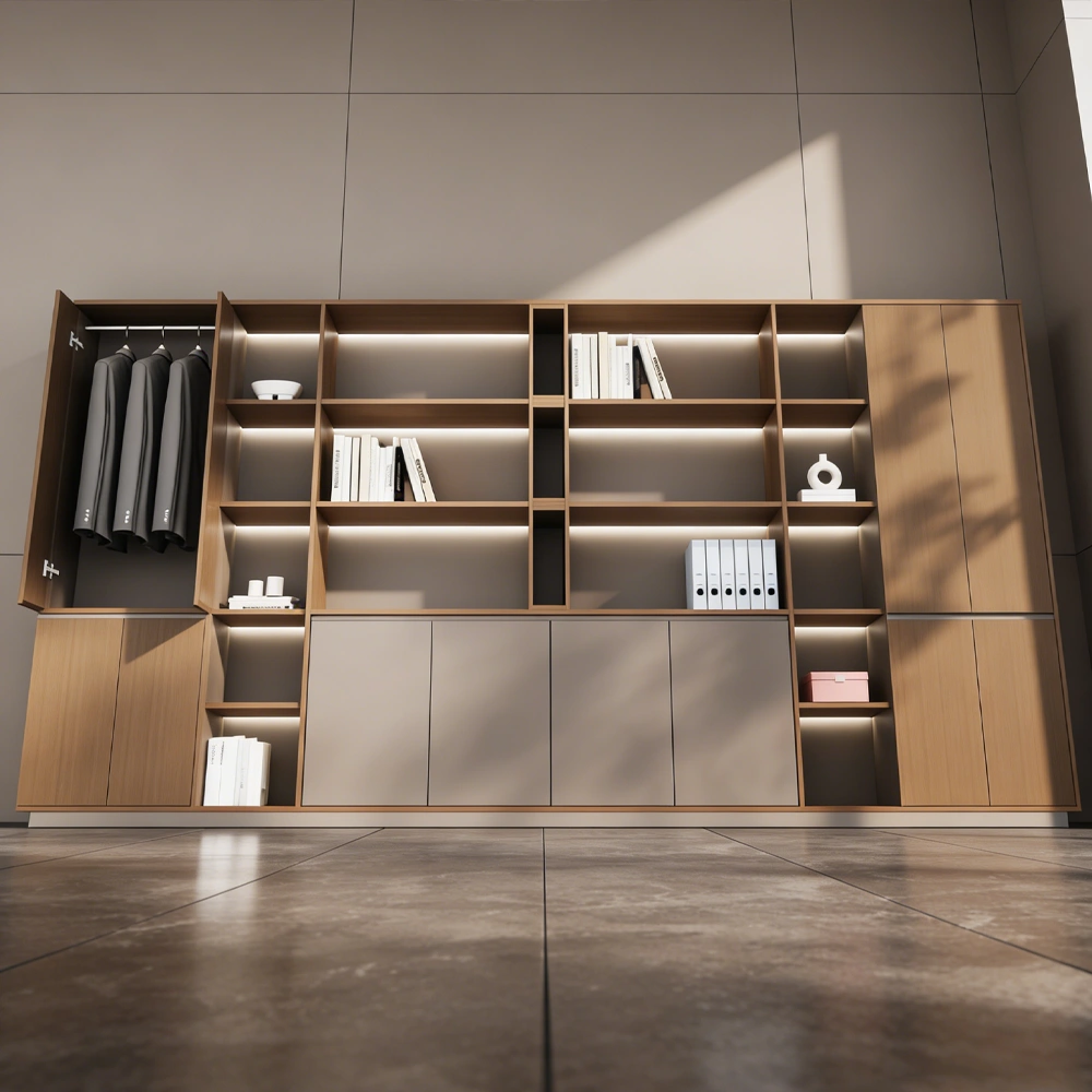 Wooden Office Storage Cabinet with Shelves - image 2